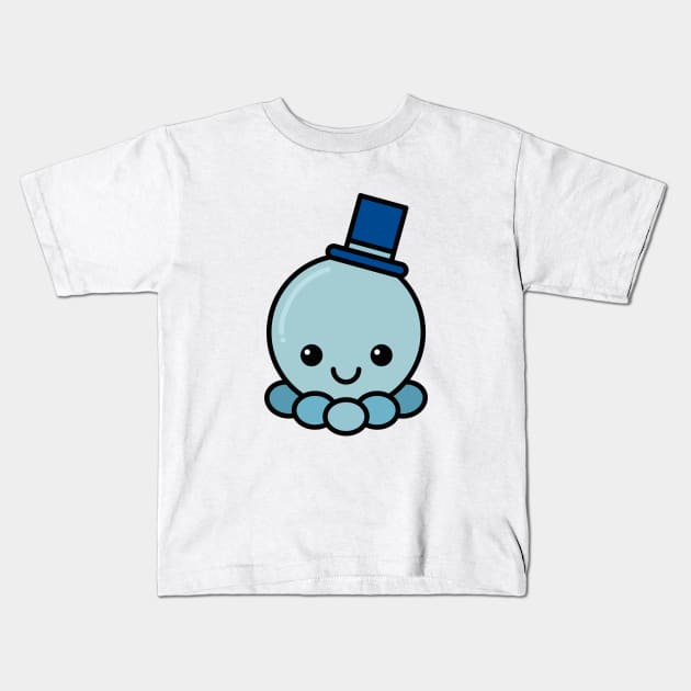 Mr Octopus Kids T-Shirt by saturngarden